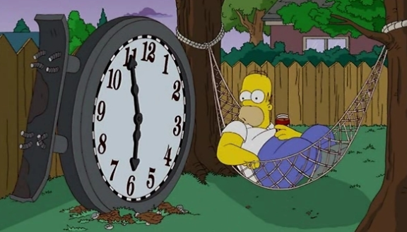 The Simpsons Movie Clock--1111--255--555